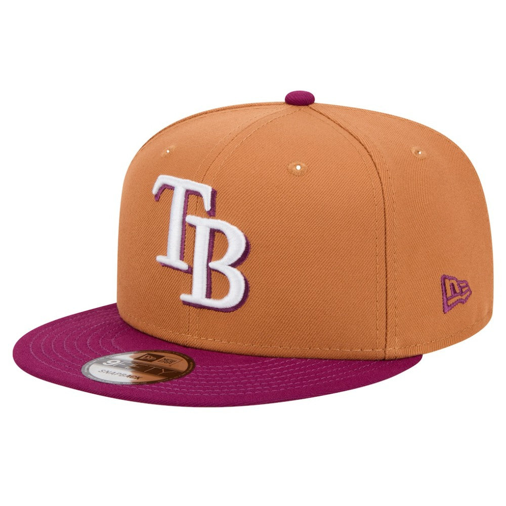 Tampa Bay Rays New Era Color Pack Two-Tone 9FIFTY Snapback Hat - Brown/Purple - New Era Sale