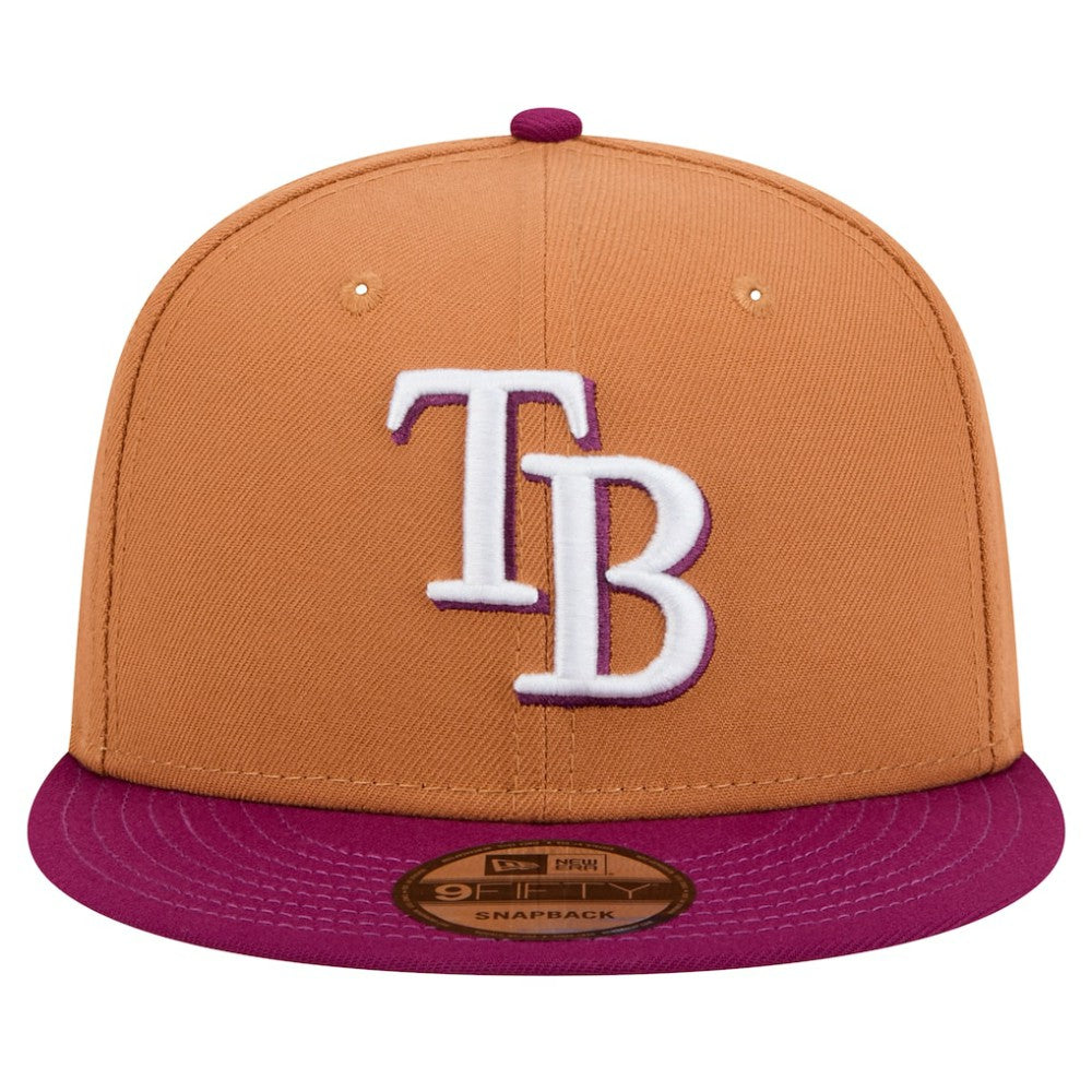 Tampa Bay Rays New Era Color Pack Two-Tone 9FIFTY Snapback Hat - Brown/Purple - New Era Sale
