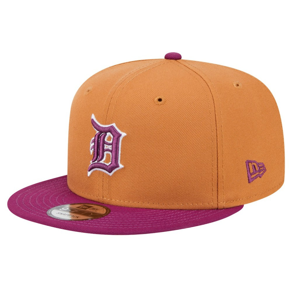 Detroit Tigers New Era Color Pack Two-Tone 9FIFTY Snapback Hat - Brown/Purple - New Era Discount