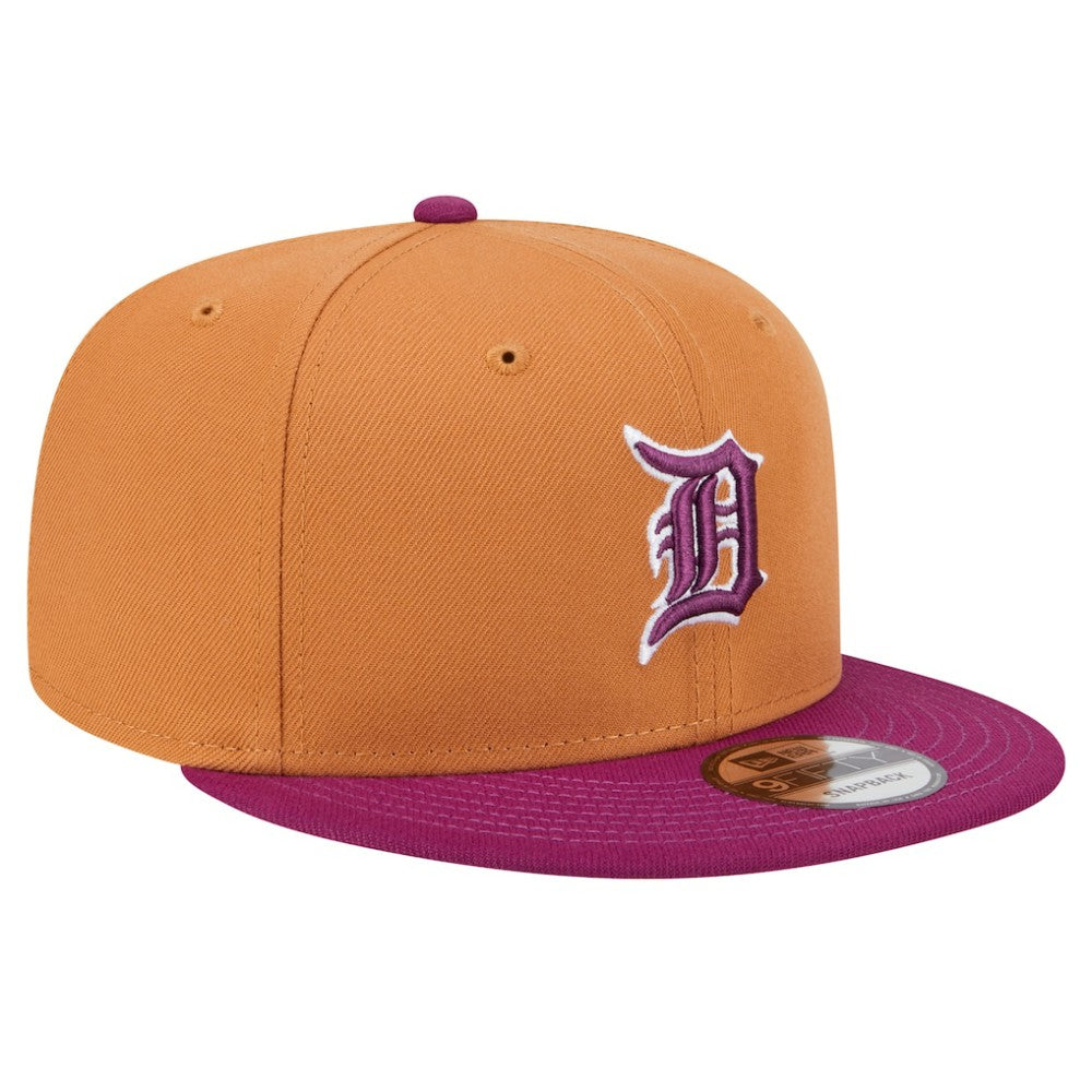 Detroit Tigers New Era Color Pack Two-Tone 9FIFTY Snapback Hat - Brown/Purple - New Era Discount