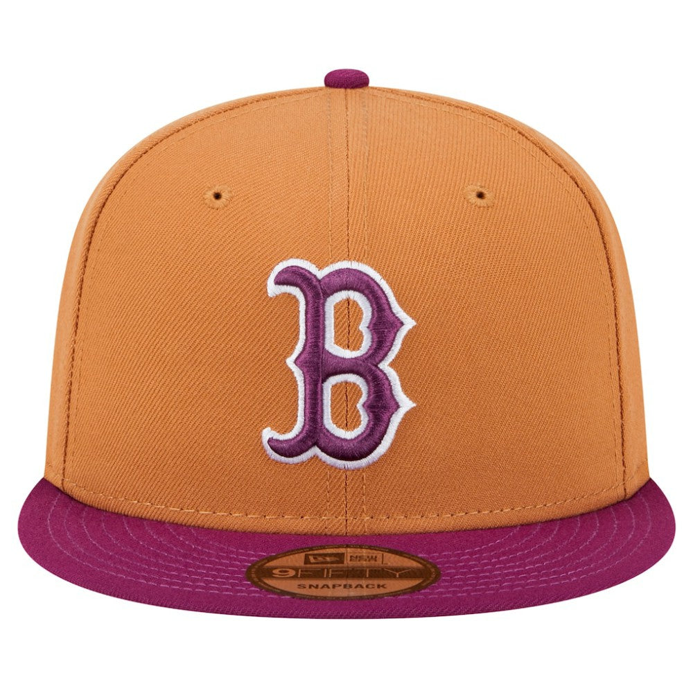 Boston Red Sox New Era Color Pack Two-Tone 9FIFTY Snapback Hat - Brown/Purple - New Era Sale