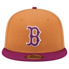 Boston Red Sox New Era Color Pack Two-Tone 9FIFTY Snapback Hat - Brown/Purple - New Era Sale