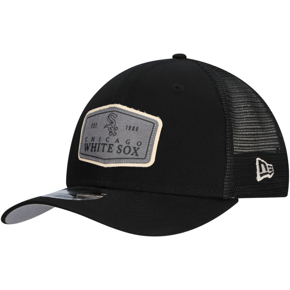 Chicago White Sox New Era Labeled 9SEVENTY Stretch-Snap Adjustable Hat - Black - New Era Discount