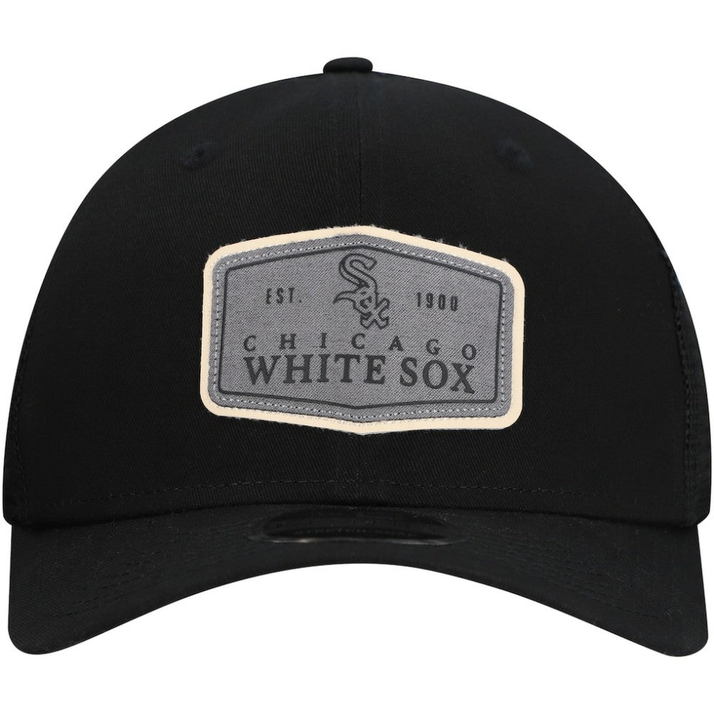 Chicago White Sox New Era Labeled 9SEVENTY Stretch-Snap Adjustable Hat - Black - New Era Discount