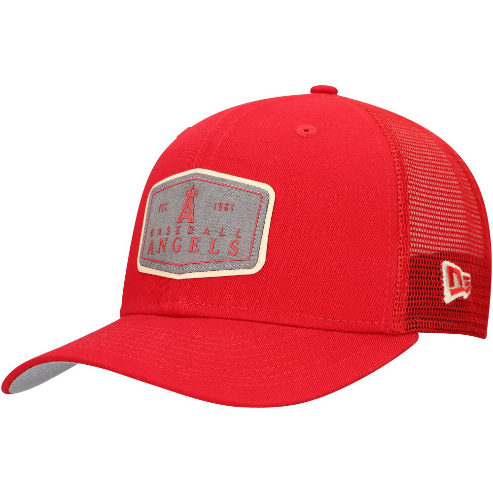 Los Angeles Angels New Era Labeled 9SEVENTY Stretch-Snap Adjustable Hat - Red - New Era Lifestyle