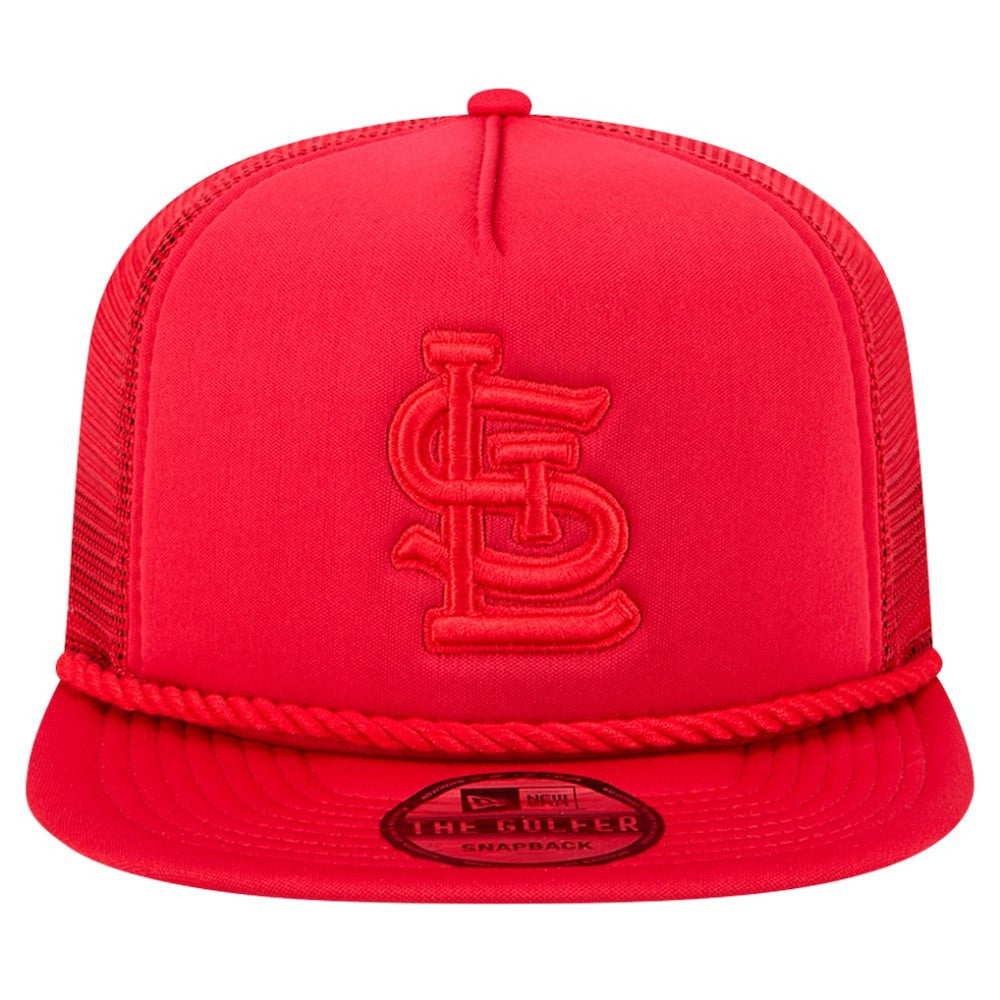 St. Louis Cardinals New Era Tone Foam Meshback Golfer Snapback Hat - Red - New Era Lifestyle