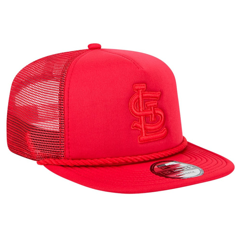 St. Louis Cardinals New Era Tone Foam Meshback Golfer Snapback Hat - Red - New Era Lifestyle