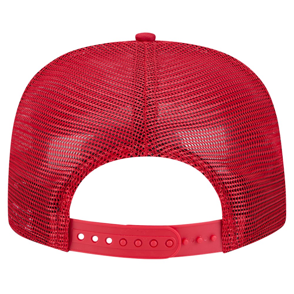 Los Angeles Angels New Era Tone Foam Meshback Golfer Snapback Hat - Red - New Era Online