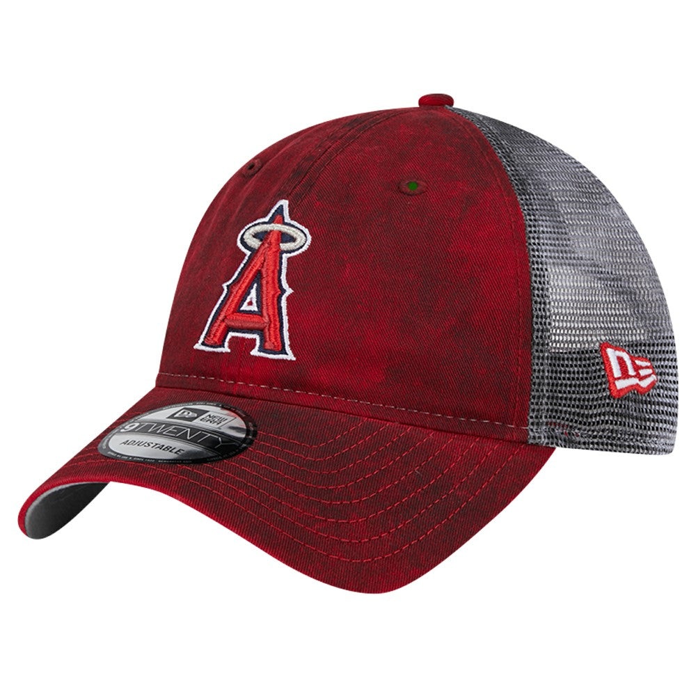 Los Angeles Angels New Era Team Slick Trucker 9TWENTY Adjustable Hat - Red - New Era Lifestyle