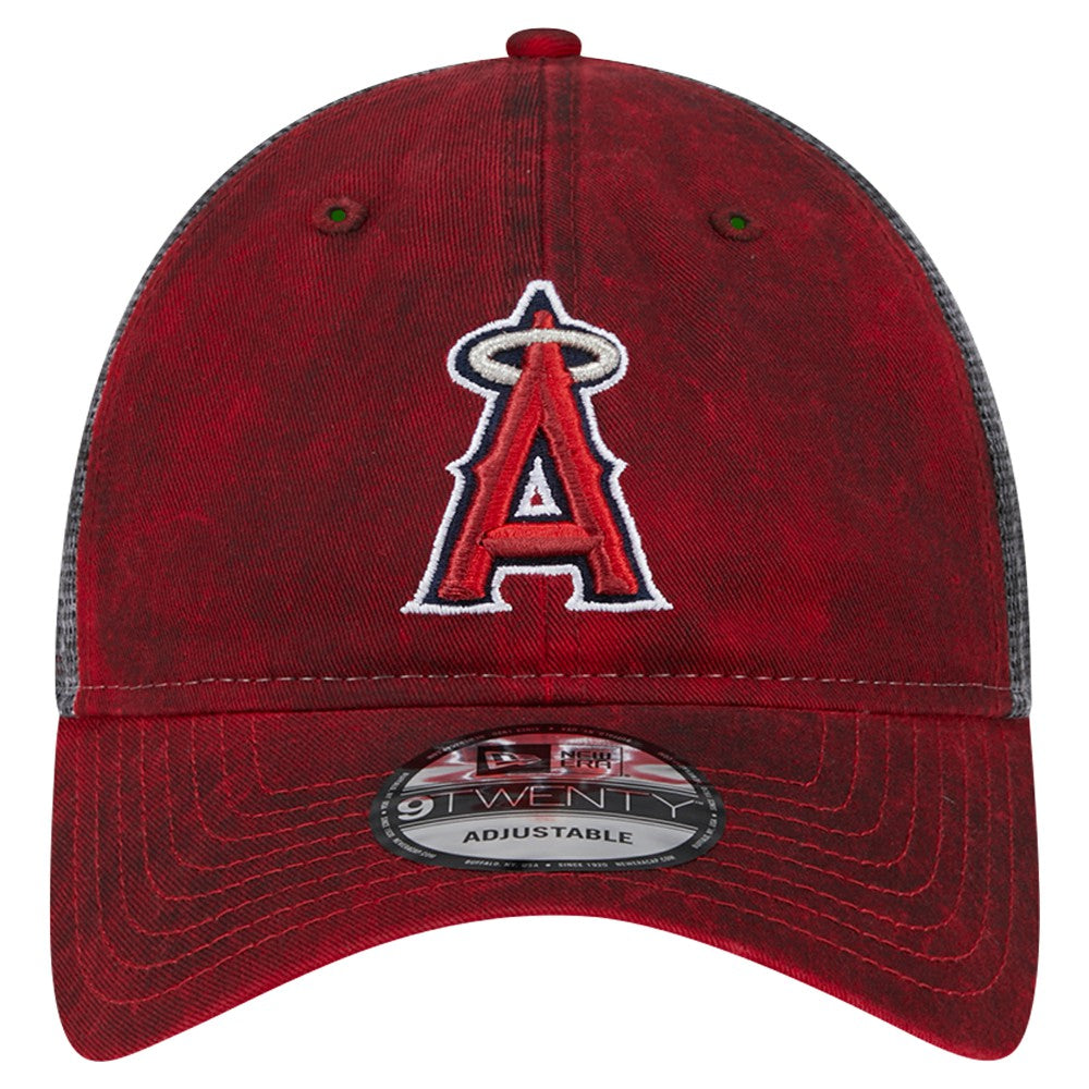 Los Angeles Angels New Era Team Slick Trucker 9TWENTY Adjustable Hat - Red - New Era Lifestyle
