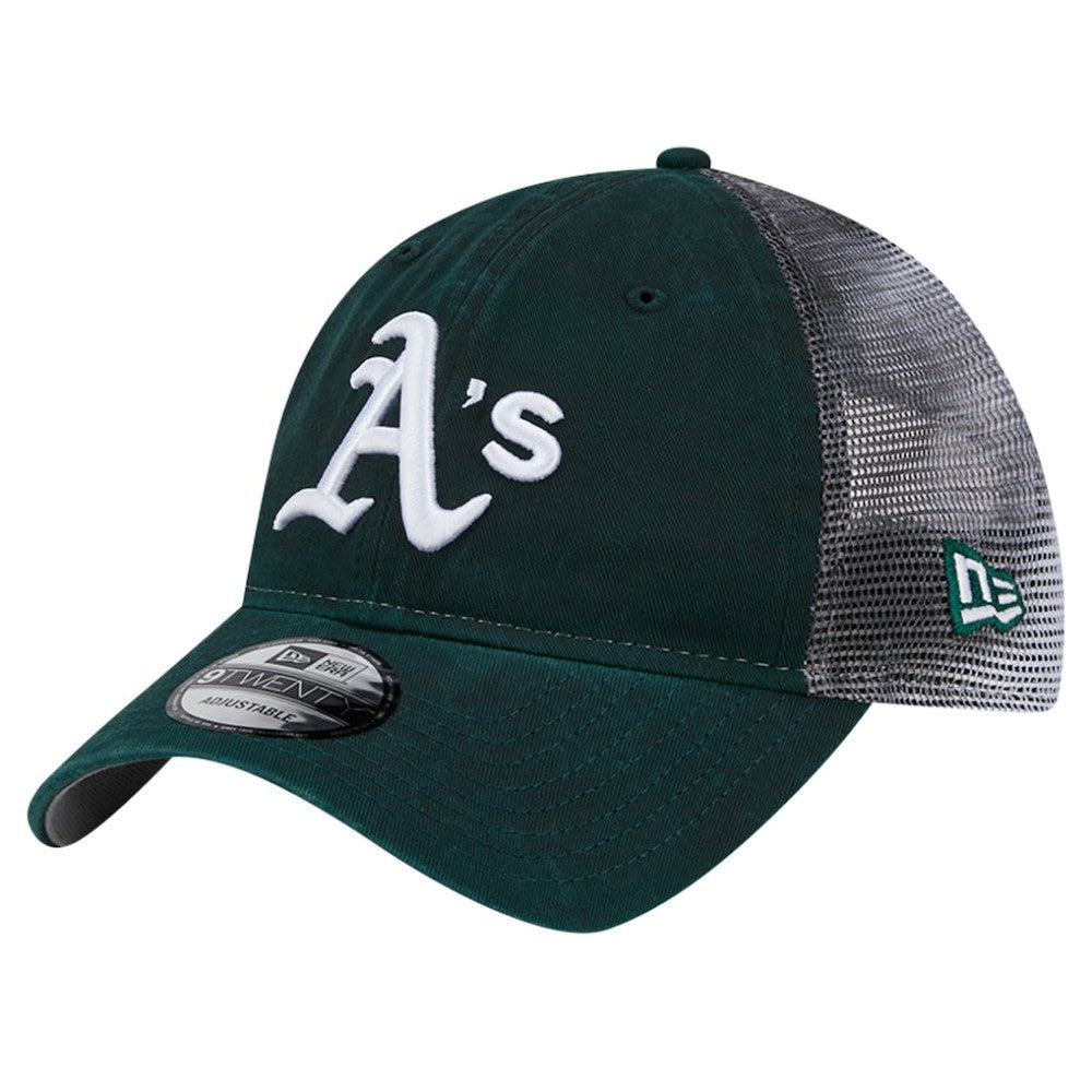 Athletics New Era Team Slick Trucker 9TWENTY Adjustable Hat - Green - New Era Online