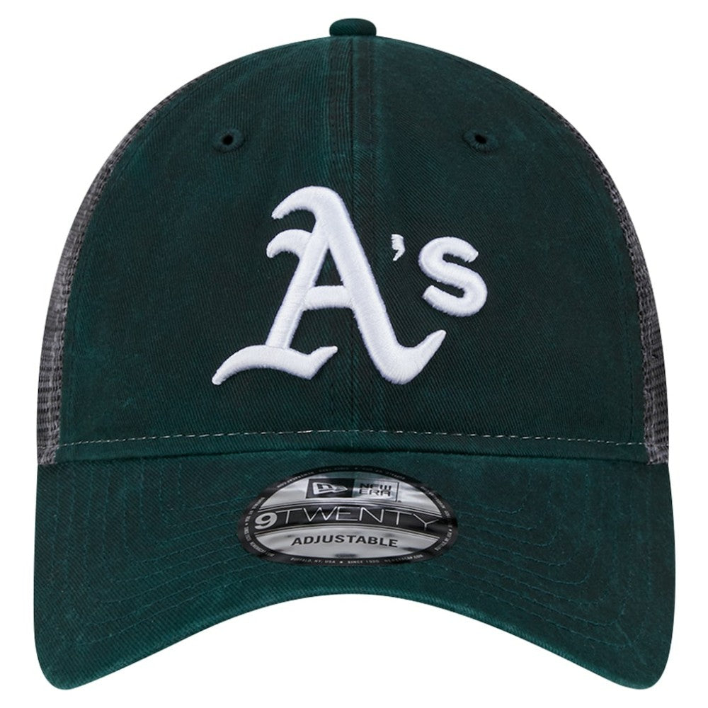 Athletics New Era Team Slick Trucker 9TWENTY Adjustable Hat - Green - New Era Online