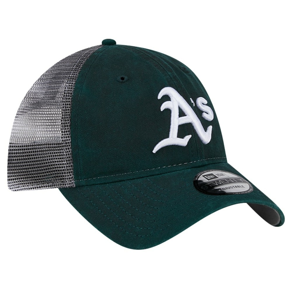 Athletics New Era Team Slick Trucker 9TWENTY Adjustable Hat - Green - New Era Online