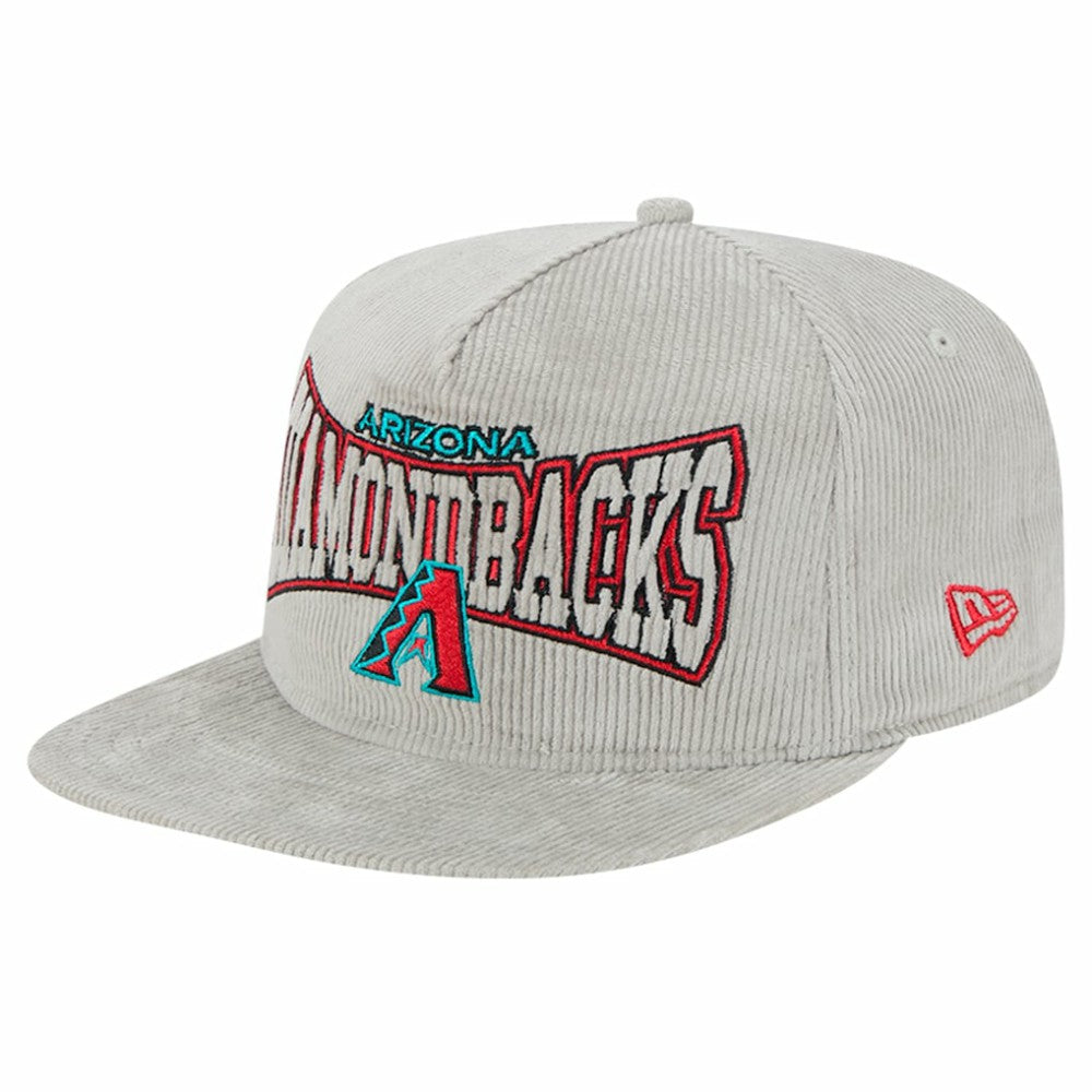 New Era Arizona Diamondbacks Gray Corduroy Golfer Snapback Hat - New Era Discount