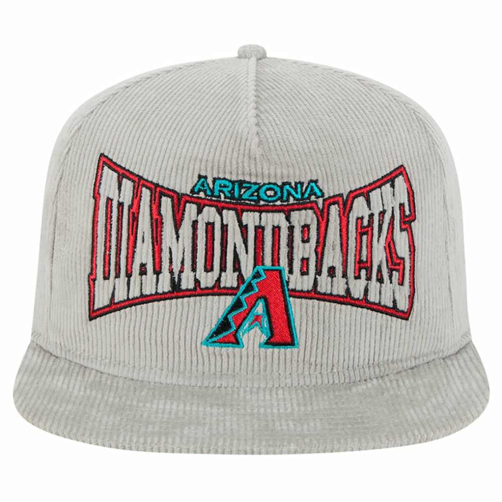 New Era Arizona Diamondbacks Gray Corduroy Golfer Snapback Hat - New Era Discount