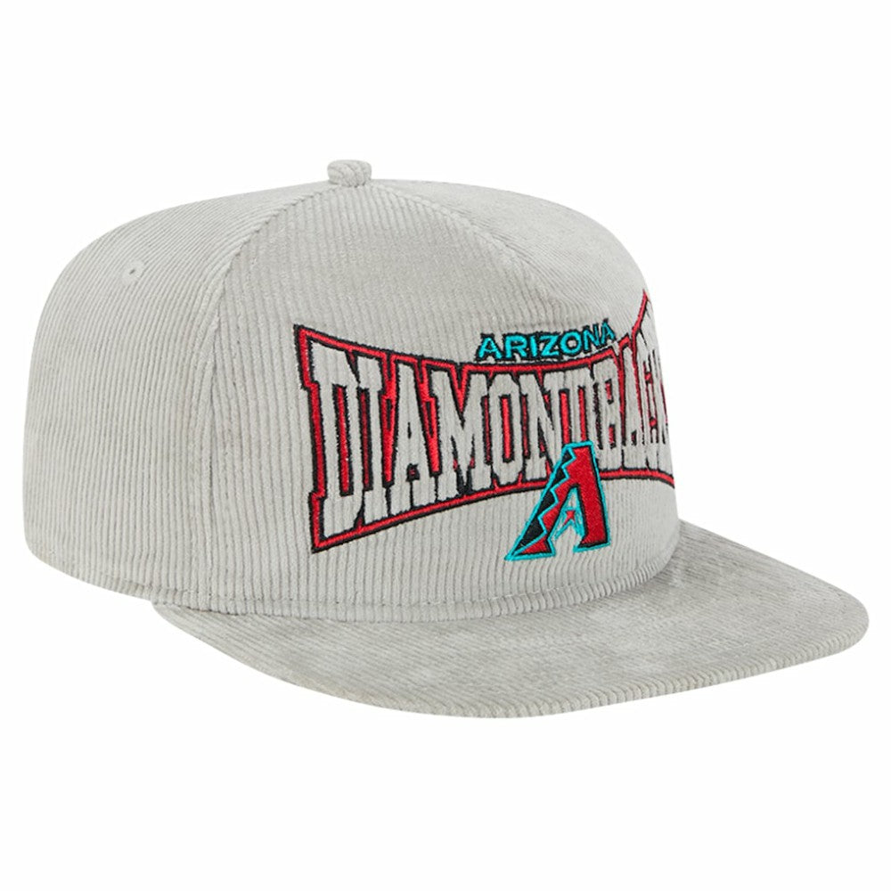 New Era Arizona Diamondbacks Gray Corduroy Golfer Snapback Hat - New Era Discount
