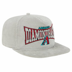 New Era Arizona Diamondbacks Gray Corduroy Golfer Snapback Hat - New Era Discount