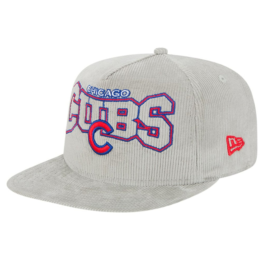 New Era Chicago Cubs Gray Corduroy Golfer Snapback Hat - New Era Lifestyle
