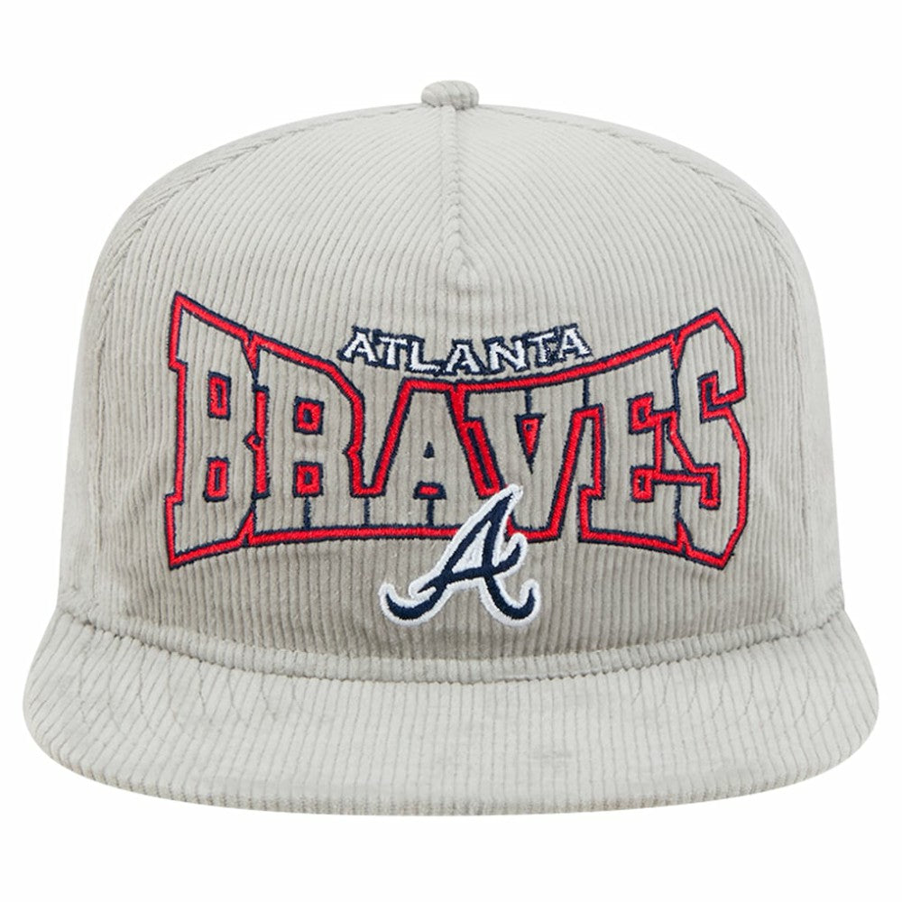 New Era Atlanta Braves Gray Corduroy Golfer Snapback Hat - New Era on Sale