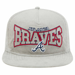 New Era Atlanta Braves Gray Corduroy Golfer Snapback Hat - New Era on Sale