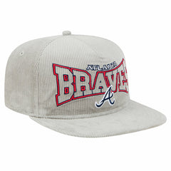 New Era Atlanta Braves Gray Corduroy Golfer Snapback Hat - New Era on Sale