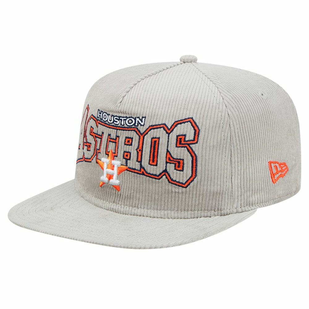 New Era Houston Astros Gray Corduroy Golfer Snapback Hat - New Era on Sale