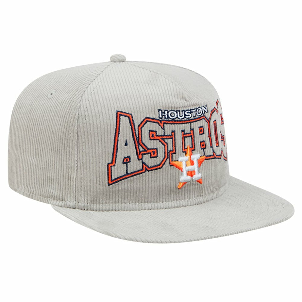 New Era Houston Astros Gray Corduroy Golfer Snapback Hat - New Era on Sale
