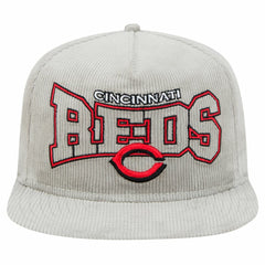 New Era Cincinnati Reds Gray Corduroy Golfer Snapback Hat - New Era Lifestyle