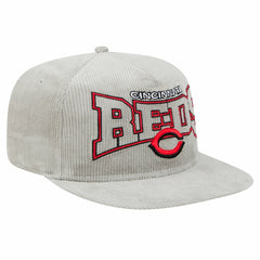 New Era Cincinnati Reds Gray Corduroy Golfer Snapback Hat - New Era Lifestyle
