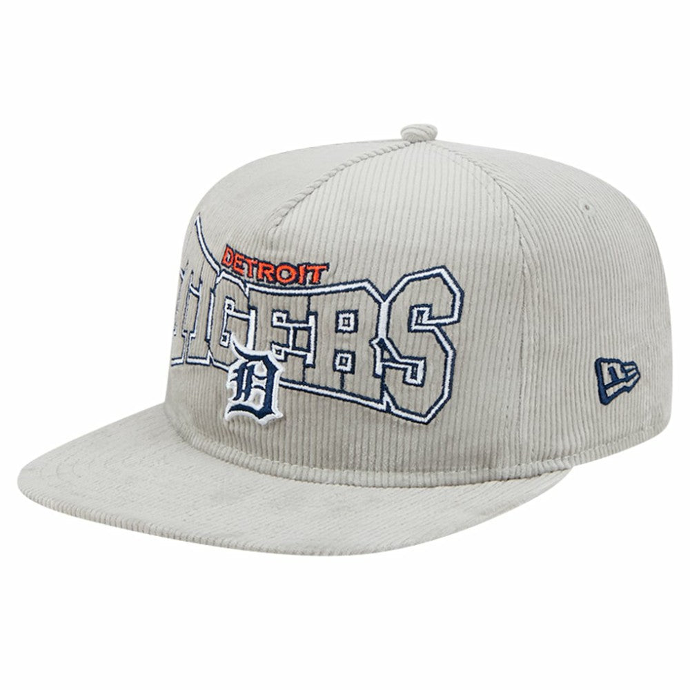 New Era Detroit Tigers Gray Corduroy Golfer Snapback Hat - New Era Online