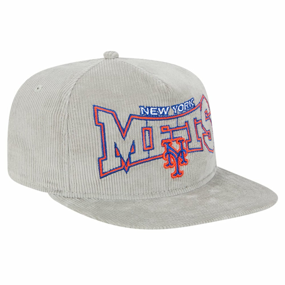 New Era New York Mets Gray Corduroy Golfer Snapback Hat - New Era on Sale