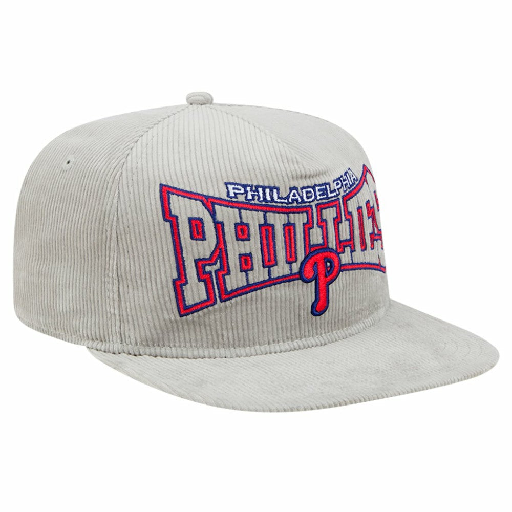 New Era Philadelphia Phillies Gray Corduroy Golfer Snapback Hat - New Era Discount