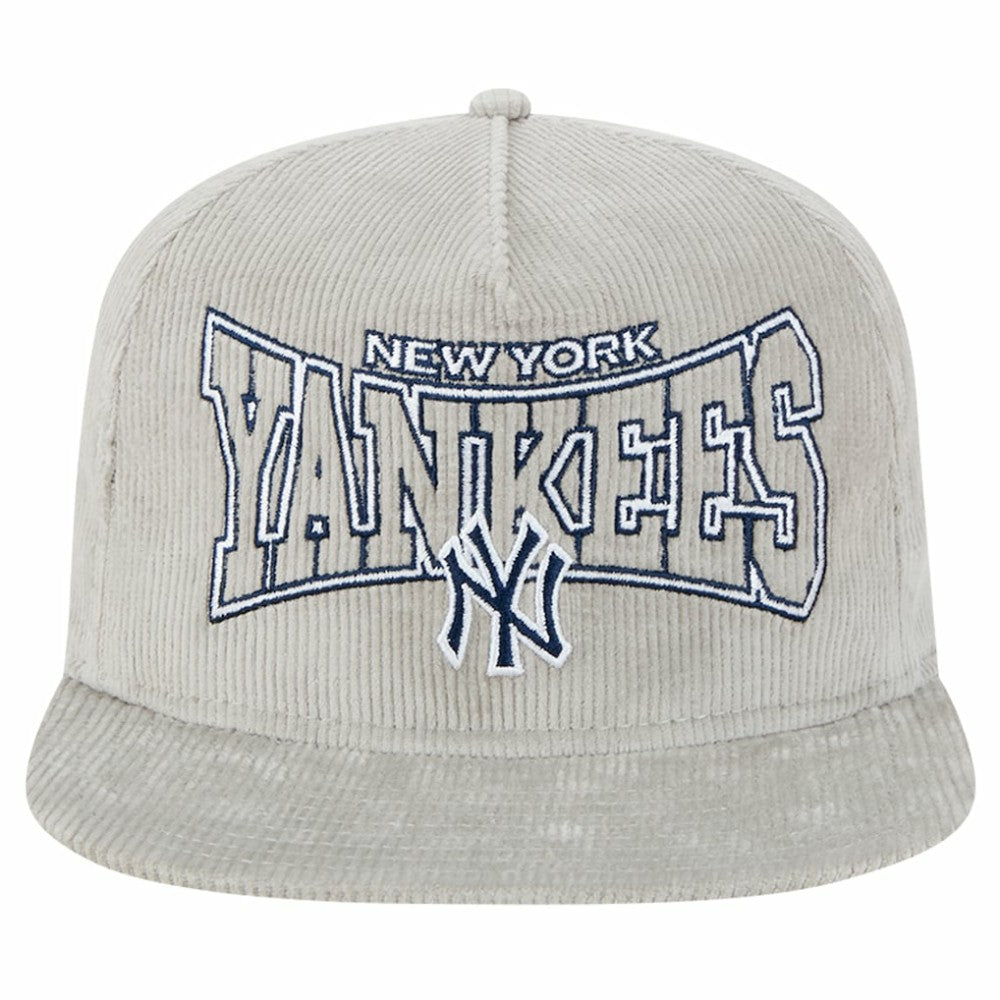 New Era New York Yankees Gray Corduroy Golfer Snapback Hat - New Era Sale