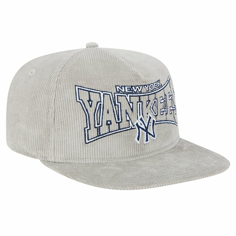 New Era New York Yankees Gray Corduroy Golfer Snapback Hat - New Era Sale