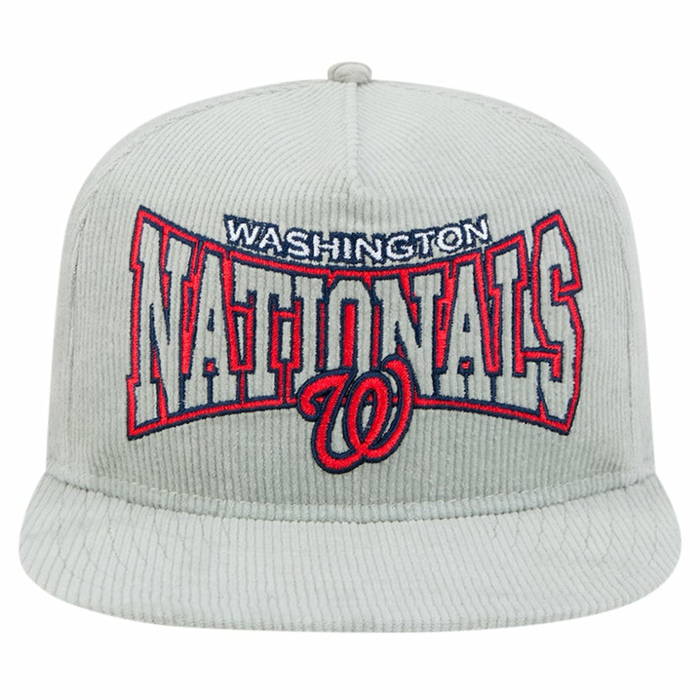 New Era Washington Nationals Gray Corduroy Golfer Snapback Hat - New Era Online