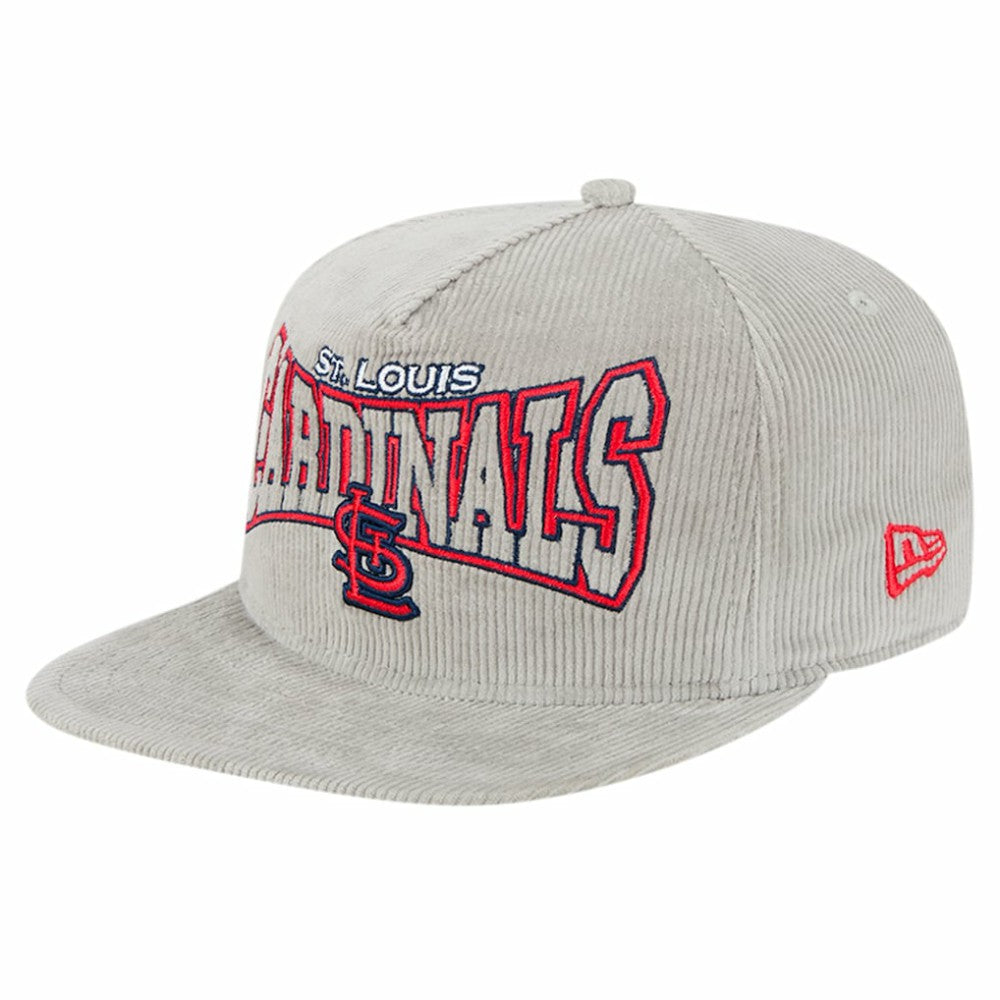 New Era St. Louis Cardinals Gray Corduroy Golfer Snapback Hat - New Era Discount