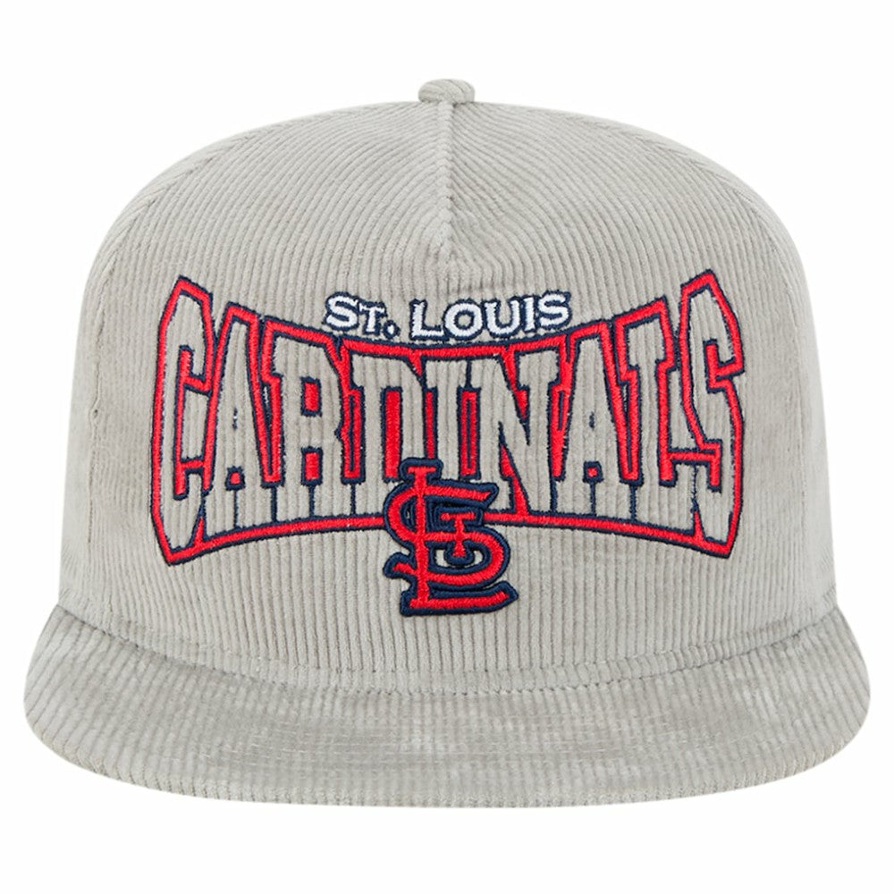 New Era St. Louis Cardinals Gray Corduroy Golfer Snapback Hat - New Era Discount