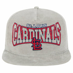 New Era St. Louis Cardinals Gray Corduroy Golfer Snapback Hat - New Era Discount