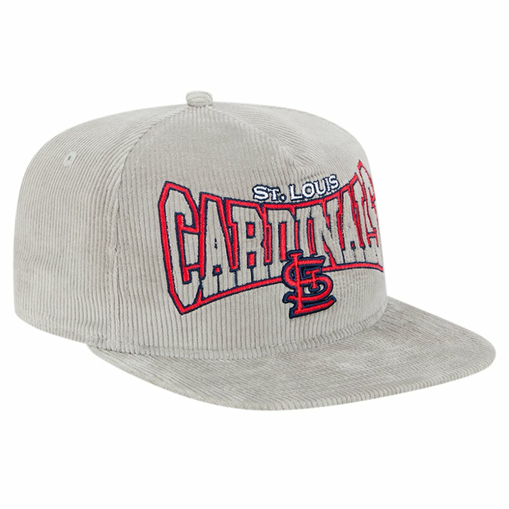 New Era St. Louis Cardinals Gray Corduroy Golfer Snapback Hat - New Era Discount