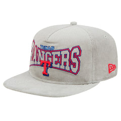 New Era Texas Rangers Gray Corduroy Golfer Snapback Hat - New Era Lifestyle