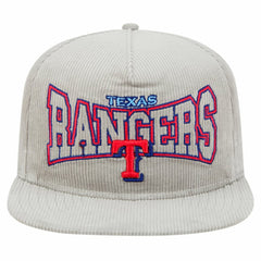 New Era Texas Rangers Gray Corduroy Golfer Snapback Hat - New Era Lifestyle