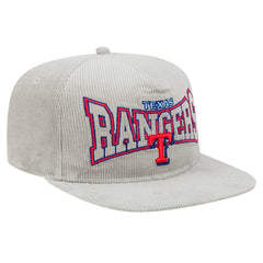 New Era Texas Rangers Gray Corduroy Golfer Snapback Hat - New Era Lifestyle