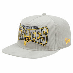 New Era Pittsburgh Pirates Gray Corduroy Golfer Snapback Hat - New Era on Sale
