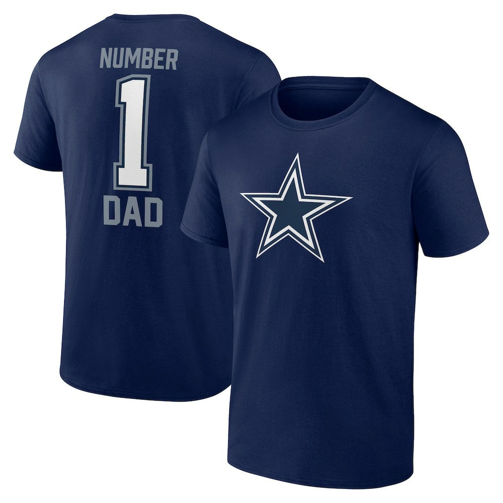 Fanatics Dallas Cowboys #1 Dad T-Shirt Navy