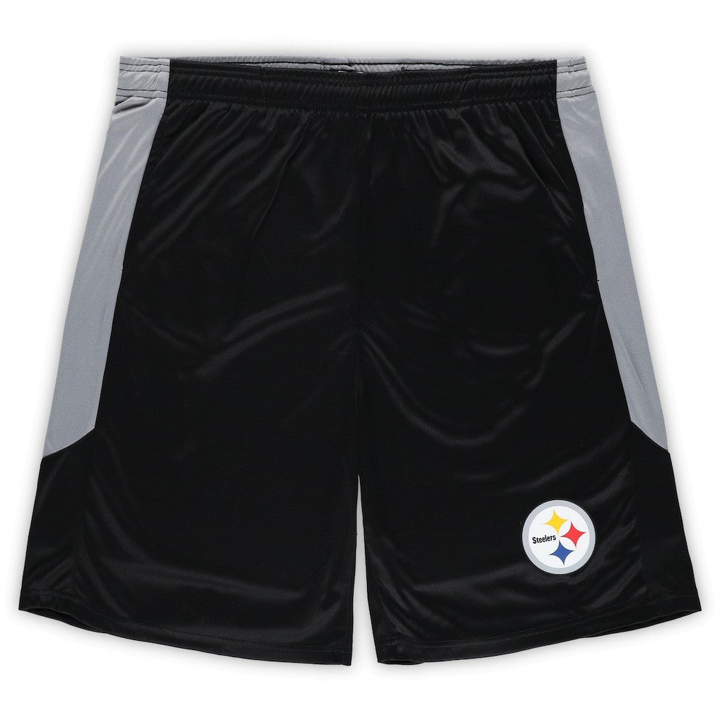 Fanatics Pittsburgh Steelers Big & Tall Team Logo Shorts Black