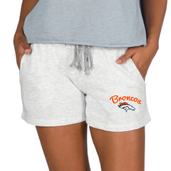 Denver Broncos Concepts Sport Women's Mainstream Terry Lounge Shorts Oatmeal