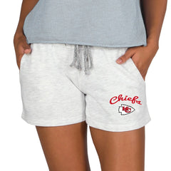 Kansas City Chiefs Concepts Sport Women's Mainstream Terry Lounge Shorts Oatmeal