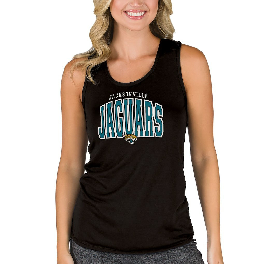 Jacksonville Jaguars Concepts Sport Women's Marathon Racer Back Tank Top Black