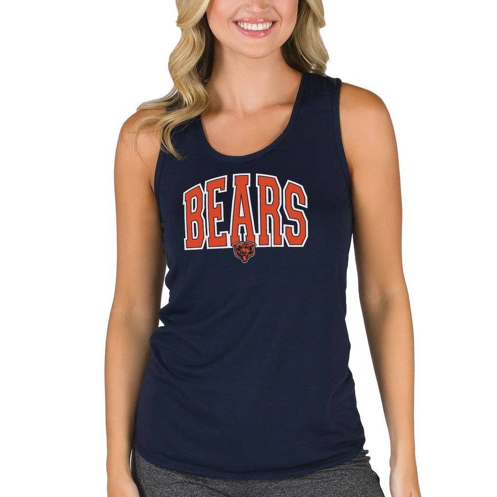 Chicago Bears Concepts Sport Women's Marathon Racer Back Tank Top Navy