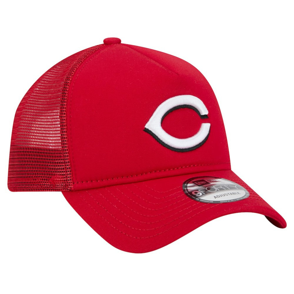 Cincinnati Reds New Era 9FORTY A-Frame Trucker Adjustable Hat - Red - New Era Online